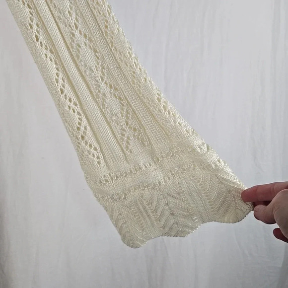No Boundaries Crochet Bohemian Cream Long Cardigan Size XXXL - Picture 3 of 7
